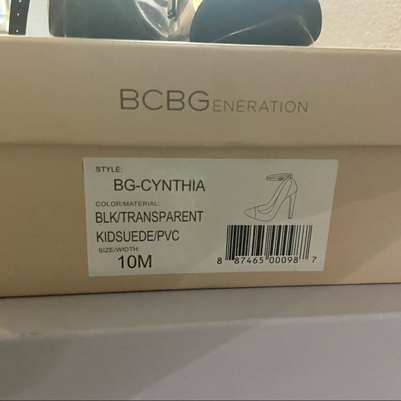 BCBGenration Blk/Transparent- Suede 10M High Heel Pumps - Picture 8 of 8